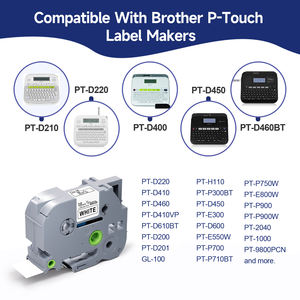 Cinta de Impresora Compatible con Orison TZe <span class=keywords><strong>241</strong></span> <span class=keywords><strong>TZ</strong></span> <span class=keywords><strong>241</strong></span> Tze-<span class=keywords><strong>241</strong></span> de 18 mm, Negra sobre Blanca, Cinta de Etiquetas Laminada para Impresora <span class=keywords><strong>Brother</strong></span> P Touch - Product Image 2