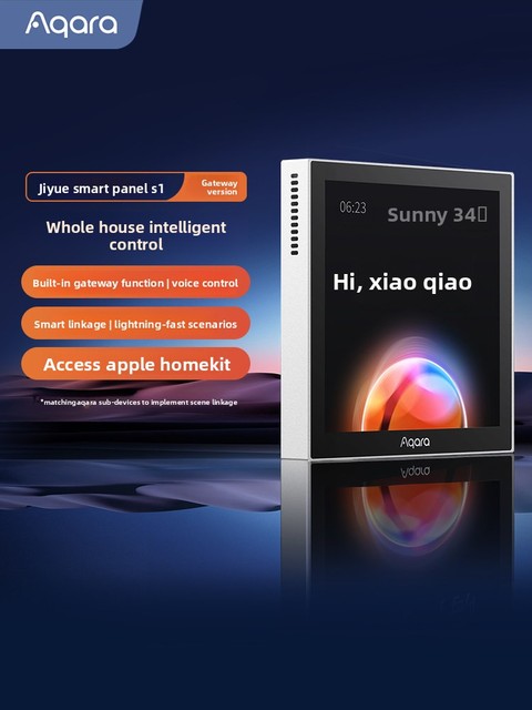 The for Juyue Smart Panel S1 Xiaoqiao Voice Gateway with App Control Has Been Integrated HomeKit Touch-screen Smart Switch
