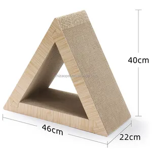 Triangle 3 Sided Use Detachable Eco Friendly Cardboard Cat Scratcher