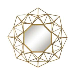 Miroir mural design en métal de grande taille, parfait pour la décoration intérieure élégante de la chambre et de la salle de bain et l'accent moderne de la maison - Product Image 4