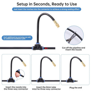 Kit d'irrigation par micro-pulvérisation universel 5-30 mètres, système d'arrosage de jardin extérieur à connexion rapide, installation facile - Product Image 2