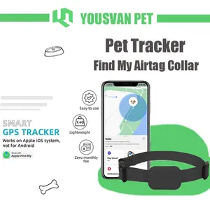 Finden Sie meinen Smart Tracking Standort Airtag Pet Halskette Hund Katze Air Tag GPS Tracker Halsband für Apple