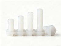 Vis en plastique de qualité industrielle à tête hexagonale fendue, finition unie, en PVDF, de M2 à M20, pour diverses industries – Fabrication chinoise, vente chaude