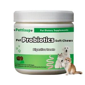 Pet Supplement Chews OEM Label Digestive Immune Support 60 Chews Probiotics For Pet Daily Nutrition Soft Chews Dog Probiotics