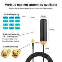 Antenne de cabinet multi-bandes 4G 5G WiFi LoRa 700-2700MHz 868/915MHz omnidirectionnelle verticale pour passerelle IoT extérieure