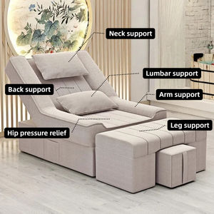 Moderne, Komfortable PVC-<span class=keywords><strong>Massage</strong></span>- und Spa-Liege mit Elektrischer Kopfstütze und Holzrahmen für Nagelkunst, Wimpernverlängerung, Fußtherapie und Gesichtsbehandlungen - Product Image 2