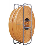 Tuyau d'évacuation plat flexible en TPU/PVC extrudé industriel haute pression 16 bars, robuste, découpable, avec support