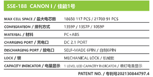 Batteria per Bicicletta Elettrica 36V 45Ah 48V 20Ah 35Ah 52V 30Ah Ss Canon1 Aggiornamento Batteria Grande 60v Parti per Bicicletta Elettrica con Batteria - Product Image 6