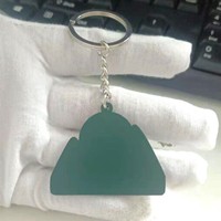 Grüne Metall-Schlüsselanhänger Herstellung Benutzerdefiniertes Legierungs-Logo Souvenir-Geschenk Schlüsselringe Halter Maßgefertigter 2D Weich-Emaille Schlüsselanhänger