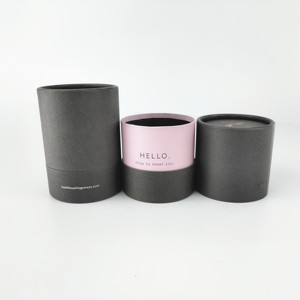 Luxury Rigid Recyclable Candle Packaging Round Paper Boxes