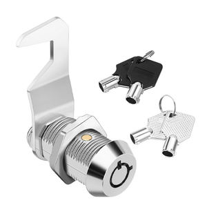 Serrure à bille circulaire à <span class=keywords><strong>clé</strong></span> <span class=keywords><strong>en</strong></span> alliage de zinc poli <span class=keywords><strong>pour</strong></span> boîte électrique et boîte aux lettres, argent/noir, haute sécurité - Product Image 5