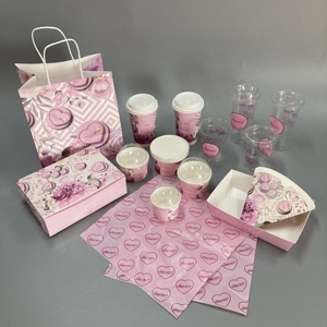 Hotsale price custom design cake beverage shop packaging ice cream bubble tea waffle holder take away pasticceria box - Product Image 1