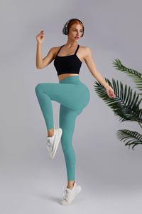 Alta calidad sólido mantequilla suave tejido levantamiento de glúteos Scrunch sin costuras gimnasio Yoga Leggings cintura alta pantalones de Yoga - Product Image 2