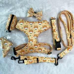 Harnais de luxe pour chien avec logo personnalisé, respirant, rembourré en maille, 3 points, anti-traction, en tissu Oxford, réglable avec poignée - Product Image 6