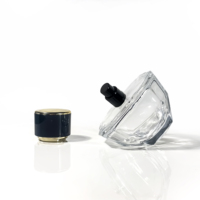 Flacons d'huile essentielle de forme unique, emballages de parfum, vente directe d'usine, flacons de parfum vides transparents, flacons pulvérisateurs en verre de 80 ml