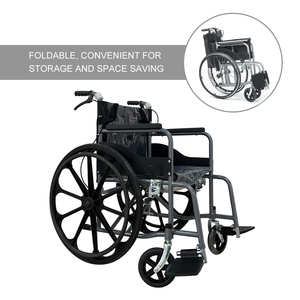 Fauteuil roulant manuel pliable léger pour personnes handicapées, prix d'usine, vente directe - Product Image 1