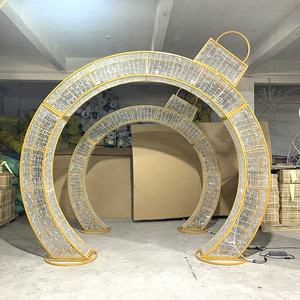 إضاءة LED ثلاثية الأبعاد على شكل قوس كبير للديكورات الخارجية في الحدائق ومراكز التسوق والأعمال، مقاومة للماء بمستوى IP65 - Product Image 3