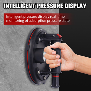 Ventosa De Bomba De Vácuo Telha De Vidro Otário Heavy Duty <span class=keywords><strong>Hand</strong></span>-<span class=keywords><strong>held</strong></span> Preto Ventosa De Ar Com Medidor De Pressão - Product Image 3