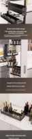 Armoire de cuisine à panier haut de conception moderne pour le rangement des collations dans les hôtels Support coulissant à côté profond à côté du réfrigérateur