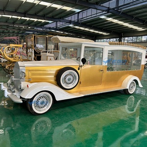 รถศพไฟฟ้าสไตล์วินเทจสีสั่งทำพิเศษ รถบรรทุกศพสีทอง - Product Image 3