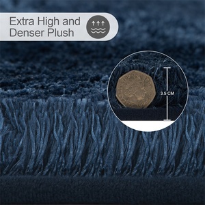 מודרני ביתי מודרני סופר סופג אמבט מכונת מחצלת כביסה מהירה יבש חומר פוליאסטר עם דפוס <span class=keywords><strong>shaggy</strong></span> מוצק - Product Image 2