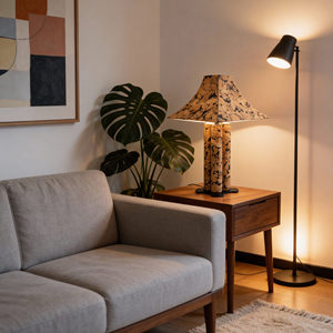 Atotalof Vintage Cork Table Lamp E27 LED 220V Eco-Friendly For Living Room Bedroom Study - Product Image 4