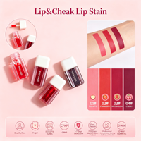 Personnalisez votre logo – Teinte gelée 3-en-1 pour lèvres, joues et yeux – Rouge à lèvres liquide mat imperméable et végétalien – En stock – Vente en gros
