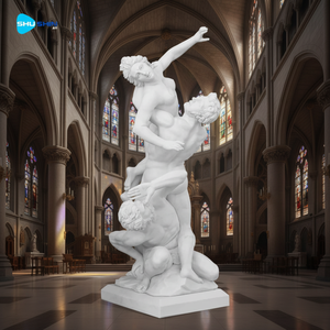 Famosa Estatua <span class=keywords><strong>de</strong></span> Mármol Europea del Asalto a las Sabianas, Obra Maestra <span class=keywords><strong>de</strong></span> Tamaño Real, Superficie Personalizable para Jardín/Villa en Venta - Product Image 3