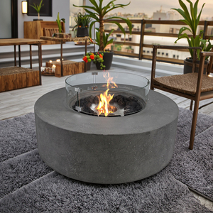 <span class=keywords><strong>Inno</strong></span> fuoco acciaio inox e GFRC all'aperto bioetanolo camino rotondo manuale bruciatore tavolo fuoco - Product Image 1