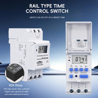 Temporizador Digital Programable Semanal de 7 Días, Monofásico, 1NO 1NC, para Riel DIN, 12V CC, Relé Temporizador AC/DC 24V 48V AC110V 220V