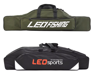 26172 Borsa per Canne da Pesca in Mare a Doppio Strato in Tela, Grande Capacità 80cm, Custodia Pieghevole Multifunzione - Product Image 1