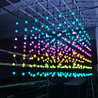 Luz de bola de píxeles a prueba de agua DMX512 3D Matrix LED Ball String Light 360 grados Luces de decoración de boda de Navidad