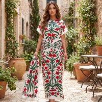 Nouvelle Robe Longue Africaine Grande Taille Imprimée avec Foulard – Styles de Robes Africaines pour Vacances