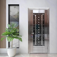 SUNZION Luxe Acier Inoxydable 304 Moderne Anti-Vol Extérieur Entrée d'Appartement Hall Résidentiel Ouverture Manuelle Haute Sécurité