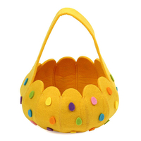 Panier de chasse aux œufs de Pâques en feutre, sacs à friandises mignons en feutre pour les fêtes, magnifiques seaux cadeaux blancs pour enfants