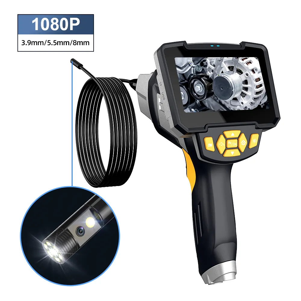 portable camera lcd endoscope monitor borescope aircraft parts 3.9mm 5.5mm 8mm micro camera for detector