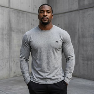 เสื้อยืดกีฬาแขนยาวผ้าโพลีเอสเตอร์ยืดหยุ่น ทนทาน ไม่หดตัว แห้งเร็ว กระชับกล้ามเนื้อ ดีไซน์ตามสั่ง จัดส่งรวดเร็ว คุณภาพพรีเมียม - Product Image 1