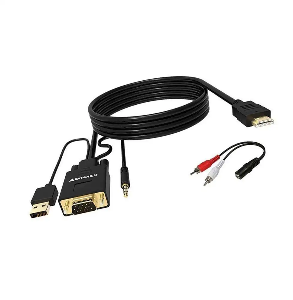 HDTV 1.8M HDMI Male To VGA Adapter Cable VGA Output To Displays Projector HDMI To VGA Cable HDMI