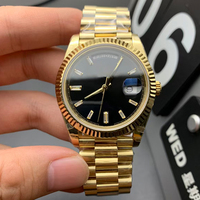Montre mécanique automatique de luxe de haute qualité, date luminescente, acier inoxydable 20 mm, verre saphir, cadran en verre