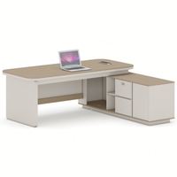Bureaux contemporains en bois d'ingénierie durable, bureau d'écriture en panneaux, bureau de direction de luxe