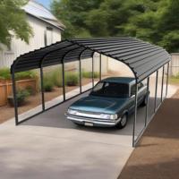 Abri d'auto en forme de U pour l'extérieur de taille personnalisée, gris PC à usage intensif/métal galvanisé, garage coloré pour le stockage de voitures, abri/gazebo