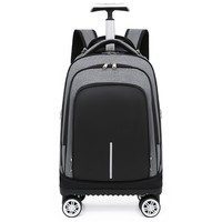 Sac de voyage Oxford tendance grande capacité, sac à dos cabine antivol pour ordinateur portable, sac à roulettes intelligent pour l'école