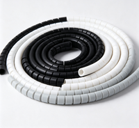 Envoltura Espiral para Cables de PE, Funda de Gestión de Cables, Protector de Cables, Tubo Negro, Blanco, Gris