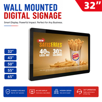 Affichage publicitaire CMS à distance, écran LCD plat mince de 43 pouces, montage mural, signalisation numérique pour les magasins de détail et les centres commerciaux