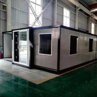 Maison préfabriquée en conteneur plat, bâtiment modulaire moderne pour camp de travailleurs sur chantier