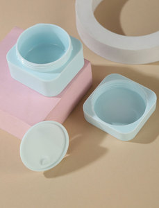 Custom <strong>Empty</strong> <strong>Square</strong> Plastic <strong>Jar</strong> 5g 20g 30g PP Wide Mouth for Skincare Cream Eye Cream Lotion Facial Cleanser - Product Image 3