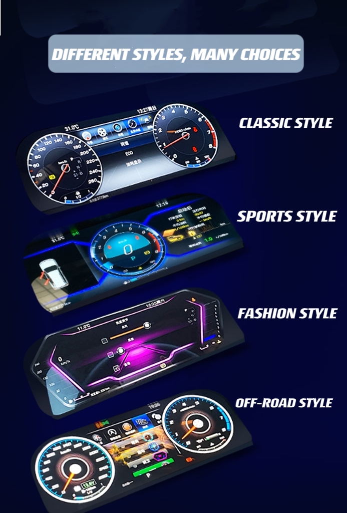 LCD Display Digital Instrument Cluster Car Electronics Accessories For Toyota