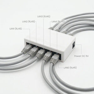 <span class=keywords><strong>Convertidor</strong></span> <span class=keywords><strong>de</strong></span> <span class=keywords><strong>Medios</strong></span> <span class=keywords><strong>de</strong></span> <span class=keywords><strong>Fibra</strong></span> Óptica BTON <span class=keywords><strong>de</strong></span> 100M, 5 Puertos RJ45 para FTTH, Interruptor <span class=keywords><strong>de</strong></span> Plástico Blanco para el Hogar - Product Image 5