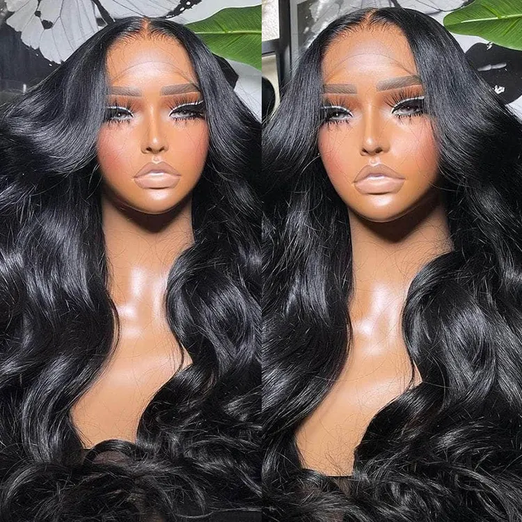 Cuticle Aligned Virgin Unprocessed Indian Hair Hd 13X6 13X4 He Lace Frontal Wig Peruvian Raw Human Hair Wigs