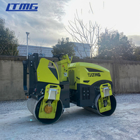 LTMG Compacteur à rouleaux de route hydraulique 0.8 tonnes 1 tonne 1.2 tonnes 1,5 tonne 4 tonnes Rouleau de route vibrant à double tambour